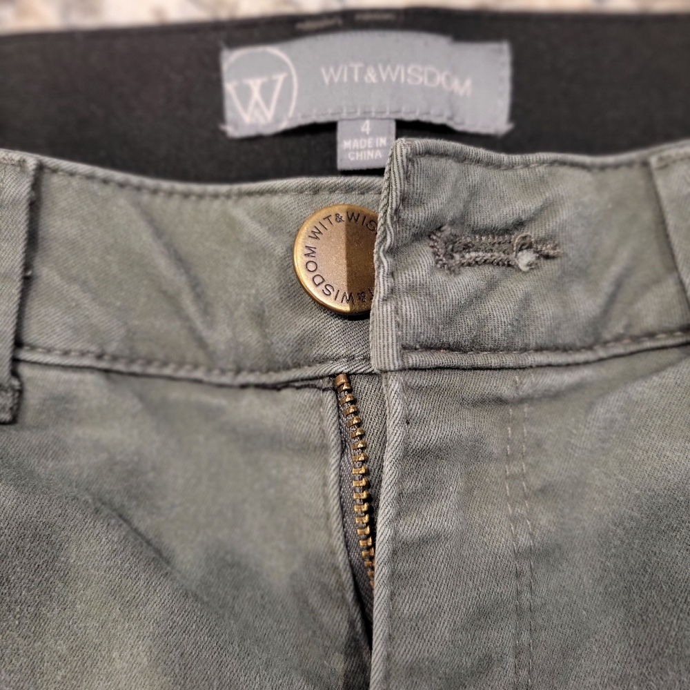 Wit & Wisdom Olive Green Skinny Pants